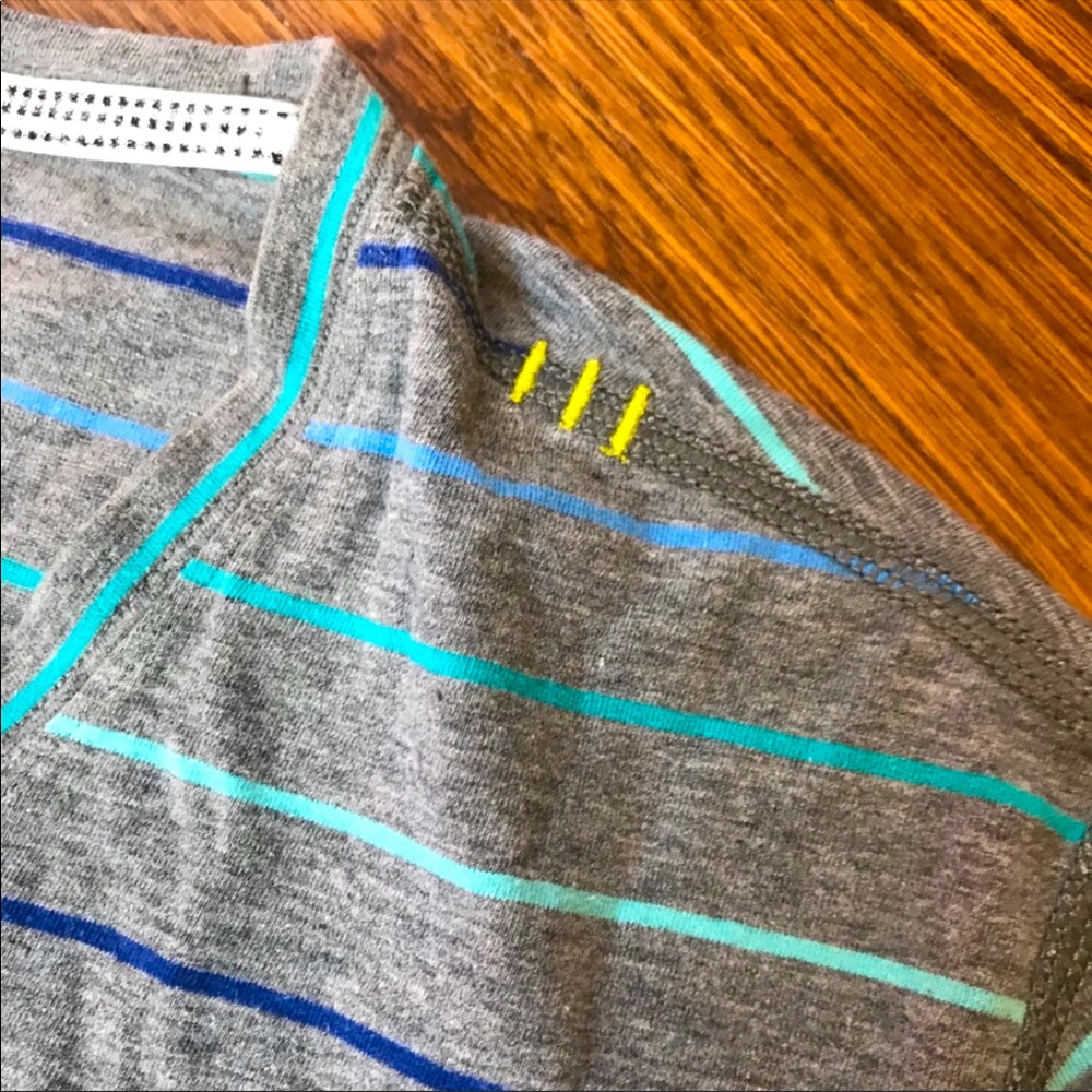 Lululemon Striped V-Neck Basic Tee - M - image 3